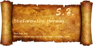 Stefanovics Herman névjegykártya